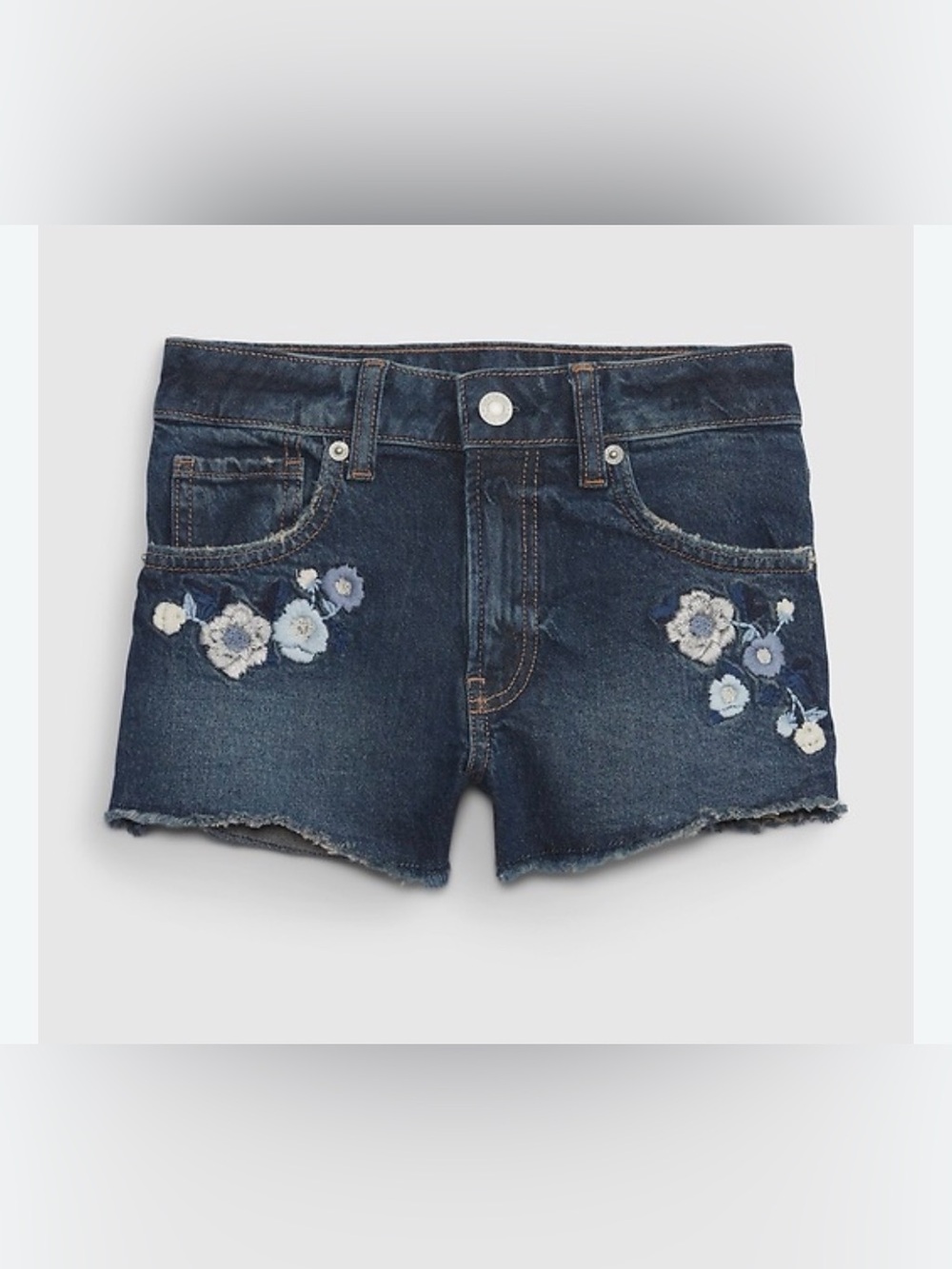 GAP shortie high rise denim shorts, size 7. NWT